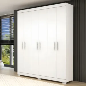 Guarda-roupa Casal 164,10cm 6 Portas 2 Gavetas 100% Mdf