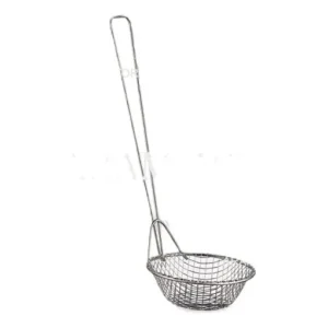 Peneira Inox Tipo Concha 8cm Para Fritura Cozinha Aramfactor Prateada