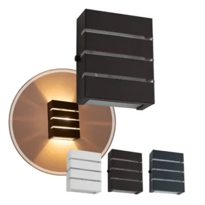 3x Arandela Parede Muro Luminária Externa Interna Slim Alumínio Moderna St2772 Starlumen - Marrom