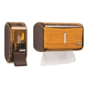Porta Papel Toalha E Saboneteira Liquido Dispenser Marrom Marron
