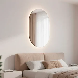 Espelho Orgânico Com Led Pílula 50x80 Sala Quarto Banheiro