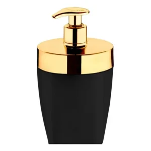 Porta Sabonete Líquido Banheiro Preto/dourado Future