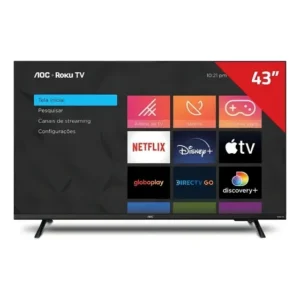 Smart TV Led 43" Aoc 43x5135/77g Fhd Roku Wifi Hdmi - Bom (Recondicionado)