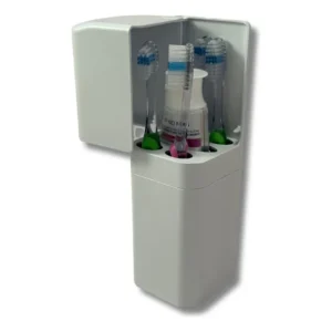 Dispenser De Banheiro Compartimento Suporte De Escova Pasta Cor Branco