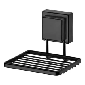 Saboneteira De Parede Porta Sabonete Preta Com Ventosa Preto