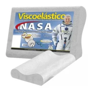 Travesseiro Cervical Marcbrayn Nasa Hipoalergênico Antialérgico 50x14cm