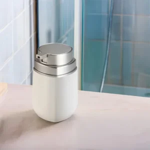 Porta Sabonete Saboneteira Dispenser Líquido Branco Cromado Arthi
