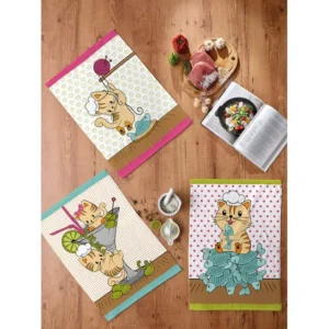 Kit 10 Pano De Prato Atoalhado Fiori Teka Linha Premium Branco Sortidos