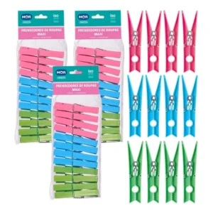 Prendedor De Roupa / Pregador Maxi 36 Unidades Coloridas