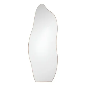 Espelho Do Pinterest Moldura Couro 60x110cm Modelo Flame Cor Da Moldura Caramelo