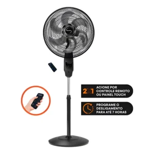 Ventilador Mallory Coluna Chronos 40cm Pr-gr Grafite Cor da estrutura Preto Diâmetro 40 cm Material das pás Plástico Quantidade de pás 6