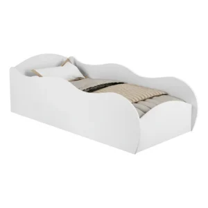Cama Carro Meninos 100% Mdf C/ Colchão Ortobom Branco Branca