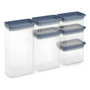 Conjunto de Potes Herméticos Organizadores Electrolux Experience 6 Un. Empilhável Modular