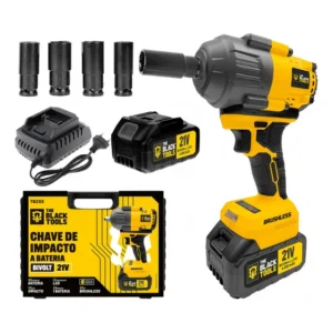Parafusadeira Chave De Impacto Profissional A Bateria Brushless 650nm The Black Tools