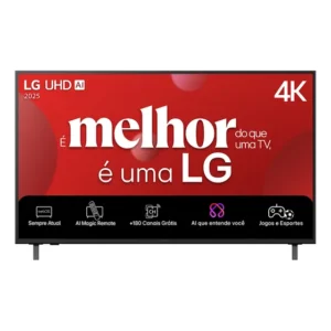 Smart TV 4K 86" LG UHD 86UA85 Processador α7 AI Ger8 4K Super Upscaling Google Cast Alexa Integrado Controle AI Smart Magic WebOS 25