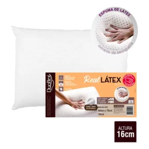 Travesseiro Real Látex Alto Duoflex Cor Branco