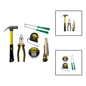 Kit Martelo Alicate Trena Fita Estilete Chave Fenda Philips