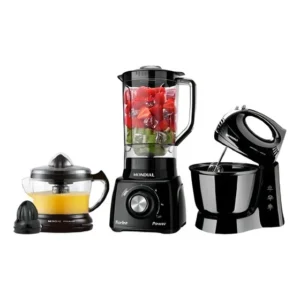 Kit Cozinha Mondial Liquidificador Batedeira E Espremedor KT-105-B