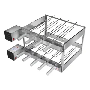 Churrasqueira Grill Duplo Giratória 9 Espetos Motor Cor Motor Lado Direito