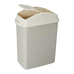 Lixeira com Tampa Basculante Retangular Sanremo 20,5 Litros Cor Cinza