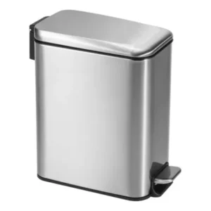 Lixeira Inox Linea Retangular Multiuso Sistema Soft Close 5l Inox
