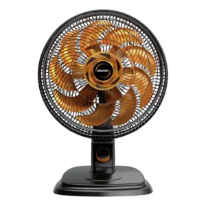 Ventilador De Mesa Mallory 40cm Egeo 220v Preto E Dourado Diâmetro 40 " Quantidade de pás 15