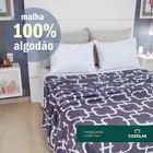 Lençol De Cobrir Casal 2,20x2,20 Malha 100% Algodão 140g Fio 24/1 Cardado Toque Macio Respirável Não Encolhe Não Dá Bolinha Viés Reforçado Cozzilar Modelo 3 - Imagem 5