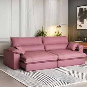 Sofá Retrátil Reclinável 2,30m Nivus Rose Molas Ensacadas - King House