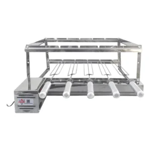 Brasa Grill Gira 5 Espetos 70cm P/ Churrasqueira Gourmet Esquerdo 127/220v