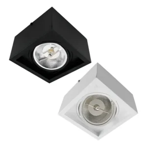 Plafon Spot Sobrepor Box Alumínio P/ar111 Starlumen St2939 Estrutura Preto