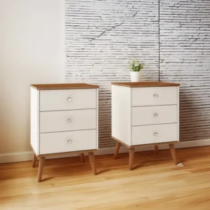 Kit 2 Mesas De Cabeceira Quarto Com Corrediças Várias Cores