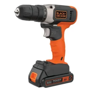 Furadeira e Parafusadeira Sem Fio Black Decker com Luz de Led, Modelo BCD702C1, 20V