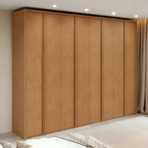 Guarda-roupa Casal 100% Mdf 8 Portas Easy Glow Amendoa Clean