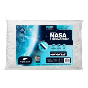 Fibrasca Nasa UP 3 Viscoelástico Baixo travesseiro tradicional 60cm x 40cm Cor branco