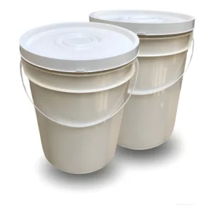 Balde Plástico 20 Litros Kit 2 Unidades Nastripack Cor Branco