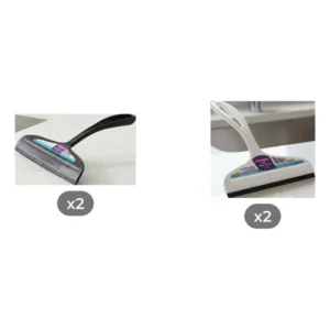 Kit Sanremo: 2 Rodos De Pia Preto 14cm + 2 Rodos De Pia Branco Com Raspador 14cm