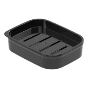 Saboneteira Classic Frisos Com Grade Escorredor Removível Cor Preto Liso