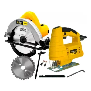 Kit Marceneiro Serra Circular 7.1/4 + Serra Tico Tico 55mm Cor Amarelo Frequência 60hz