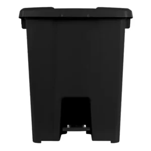 Cesto Plástico Quadrado Com Pedal Plástico 30l Cor Preto