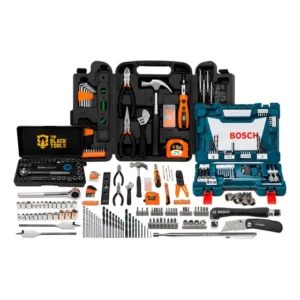 Jogo Caixa De Ferramentas 169 Pçs The Black + 68 Peças Bosch Cinza