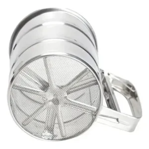 Peneira Inox Peneirar Farinha C/ Gatilho Confeitaria Tapioca