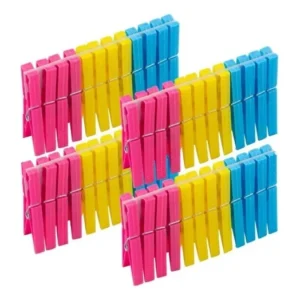 Kit 72 Prendedor De Roupa Plástico Varal Pregador Roupas