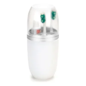 Porta Escova Pasta De Dente C/ Tampa Transparente 500ml Luxo