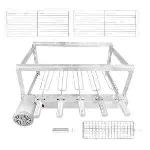 Churrasqueira Elétrica Giratória SeveFort Grill Inox 5 Espetos Bivolt