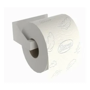 Porta Papel Higiênico De Parede MetalCromo Aço Inoxidável Branco