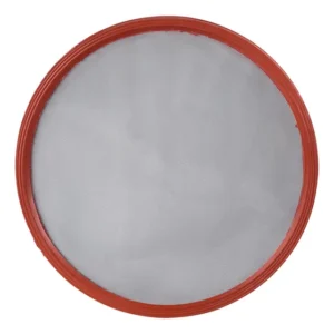 Peneira Cal 50cm Aro Plástico Vermelho Arame Galvanizado