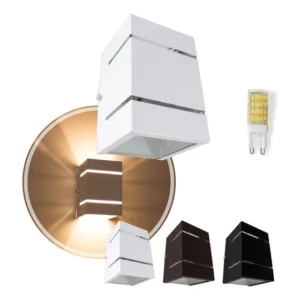 Luminária arandela led bidirecional de parede Starlumen ST327 Branca luz cor branco quente