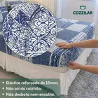 Jogo De Lençol Cama Queen Size 3 Peças Box Estampado Com Elástico Malha 100% Algodão Cozzilar Toque Macio Hotel Pousada Modelo 10 - Imagem 8