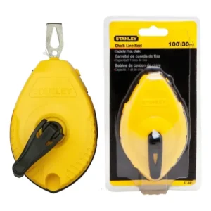 Carretel De Linha P/ Giz 30m / 100' Stanley - Gancho Em Aço