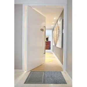 Tapete Sanitizante Capacheria Duo Cinza 78x50cm Vinil Porta Entrada